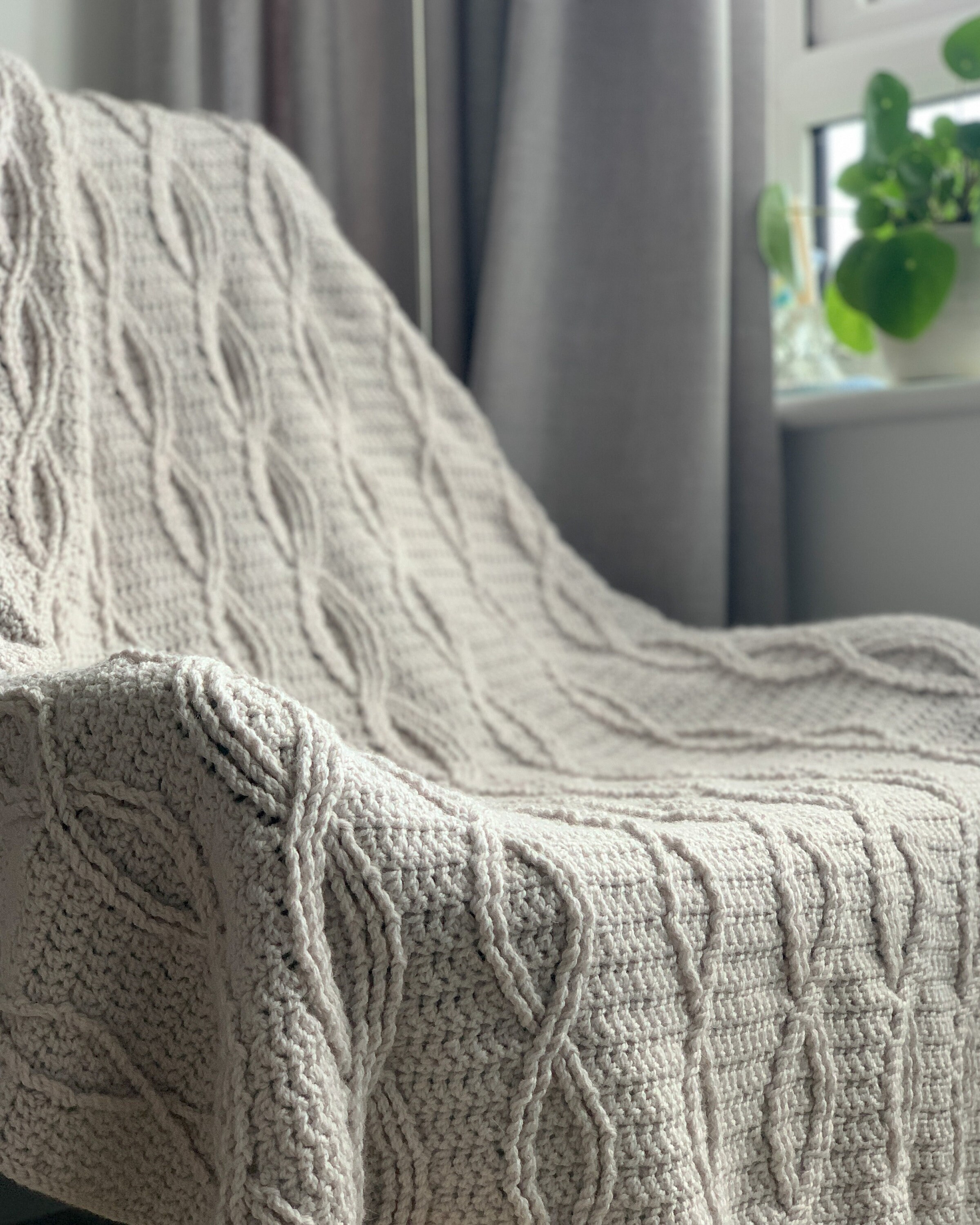 Crochet Cable Blanket Pattern: Modern Braided Throw (PDF Pattern) - Etsy UK