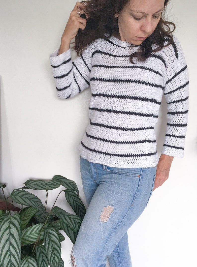 boat neck crochet sweater pattern