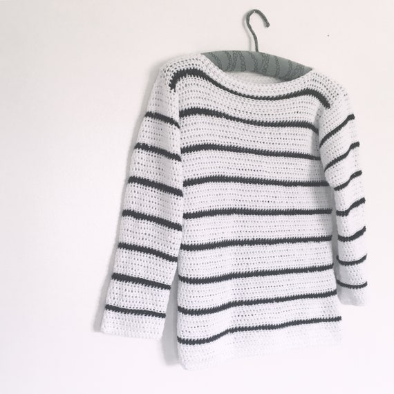 black crochet jumper
