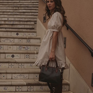 Claire Dress, Womens Floral Dress, Puff Sleeve w/Empire Waist, Fall Clothing, Vintage Inspired