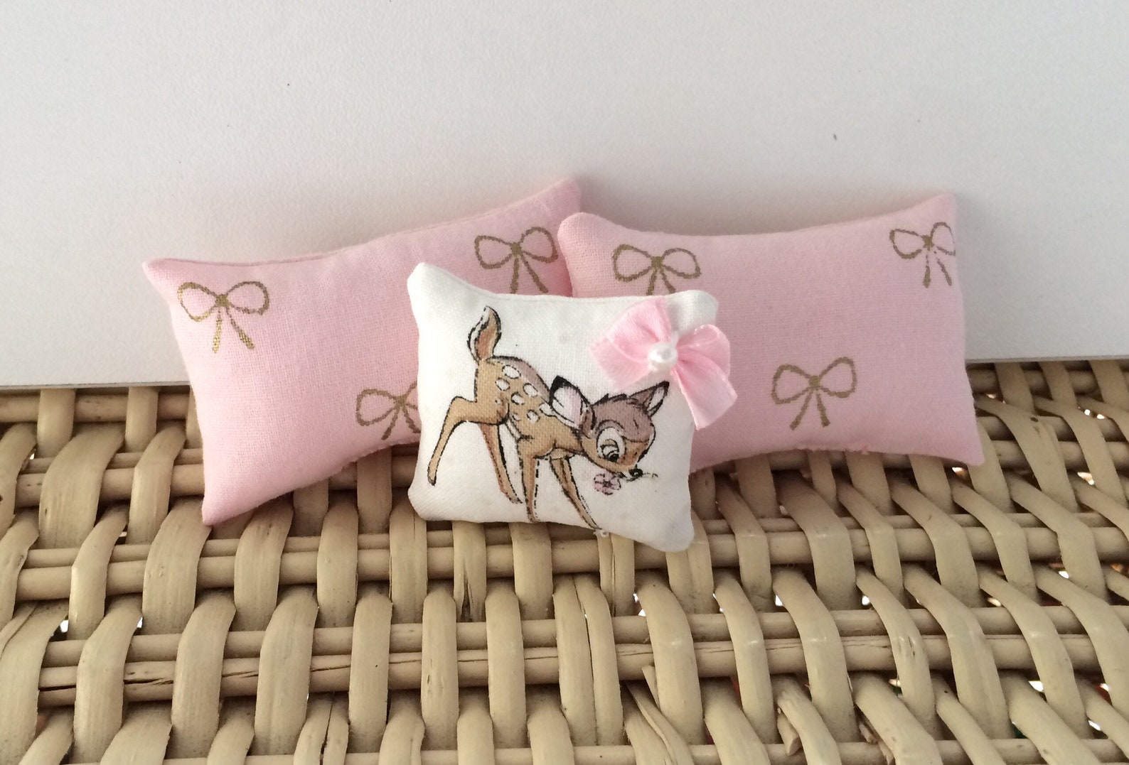 Miniature Bambi throw pillow sweet miniature dollhouse Etsy