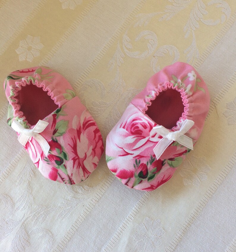 Baby girls booties handmade baby girls shoes crib shoes image 0