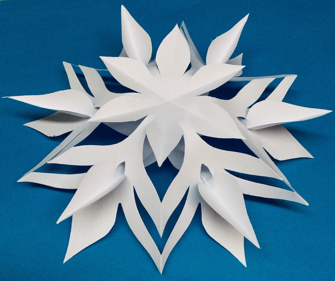 3d Snowflake Template Printable
