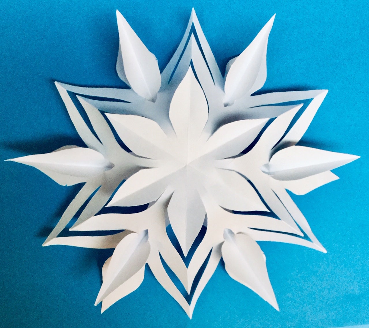 Snowflack Pattern Ova 2 Layered- 3D Snowflake Pattern - Olivia - Etsy