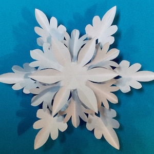 2 Layered- 3D Snowflake Pattern - Gladice