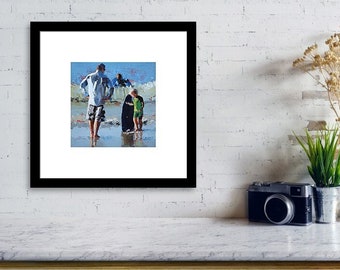 Framed Print. "Junior Surfer III' Exhibition Quality Print w/ Choice of Frame. Childhood Memories.