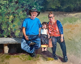 Commission Family Painting. A Custom Painting Gives You The Opportunity To Capture A Treasured Moment Forever.