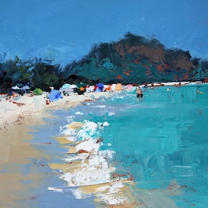 Coastal Wall Art. &#39;Sardinian Beach&#39; is an Archival Giclee Print, Ready To Frame. Beach Landscape.