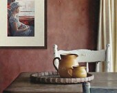 Framed art, limited edition, art print, original, impressionist art, 'Window Of Youth'. Ready To Hang.Complimentary, greeting, card.