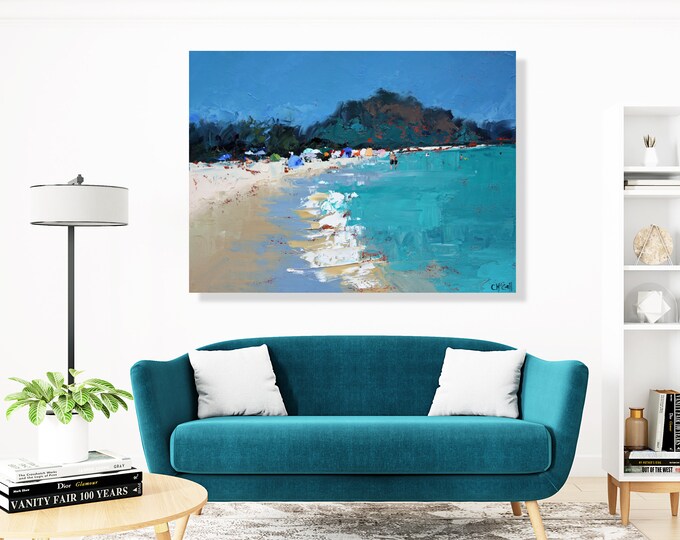 Seascape Canvas Print. Limited Edition Stretched Canvas, Ready To Hang. Large Statement Canvas Art.