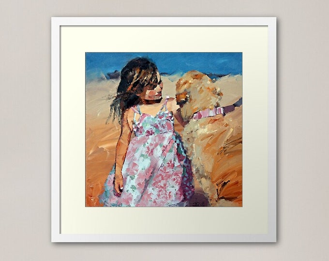 Framed Dog Print. 'Puppy Love V' is a Limited Edition Exhibition Quality Print In Professional Frame. Choice Of Style and Colour.