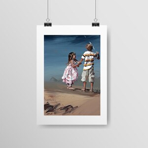 Limited edition print. &#39;Little Sister II&#39; is an archival giclee art print. Childhood Memories.