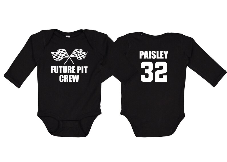 Future Pit Crew Personalized Racing Baby Bodysuit Baby Etsy