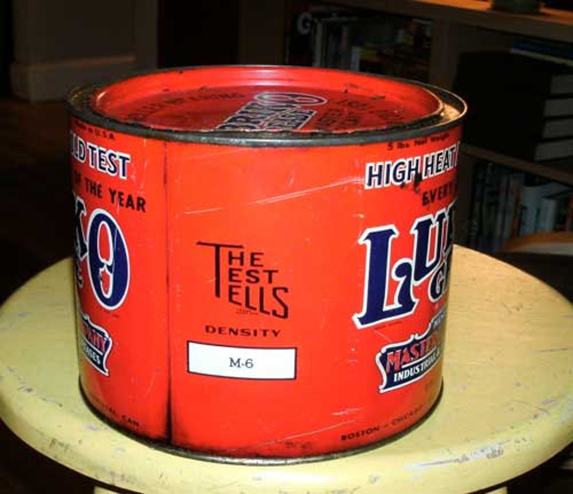Vintage Advertising Tin Lubriko M6 Grease Tin Circa 1950s Etsy