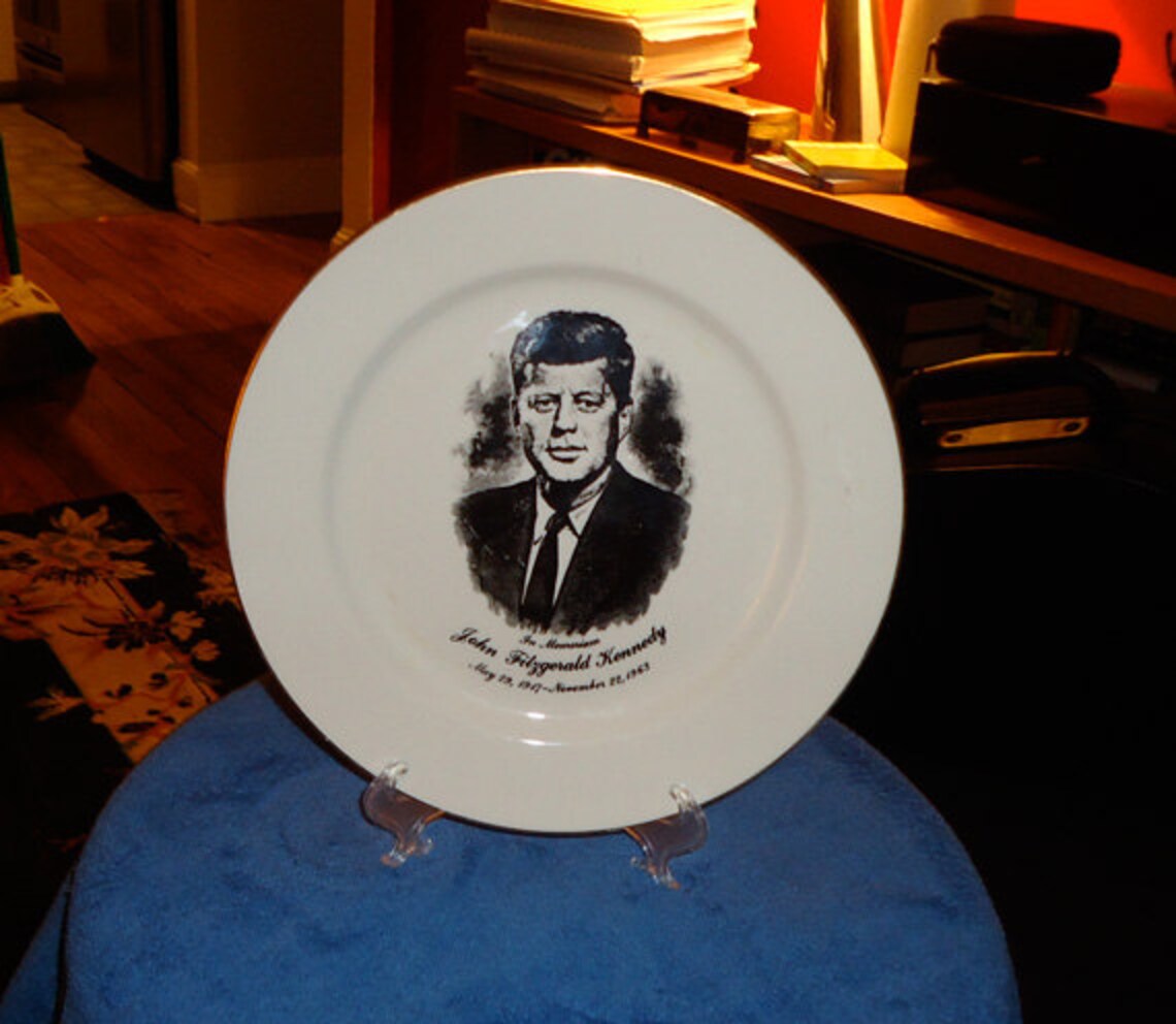 C1964 John F. Kennedy Memorial Plate by Homer Laughlin Etsy