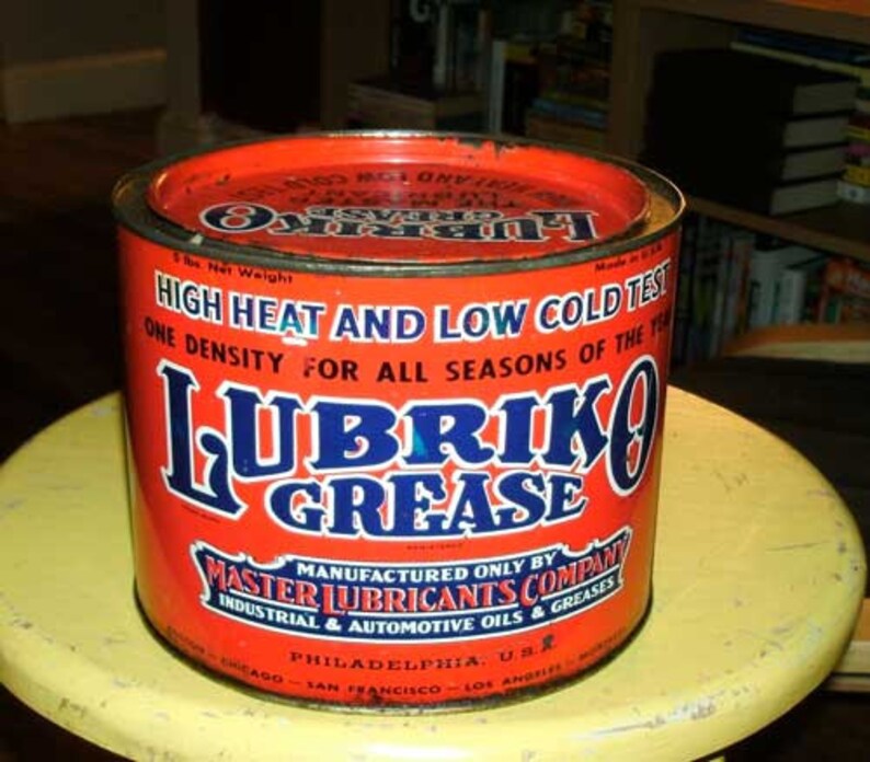 Vintage Advertising Tin Lubriko M6 Grease Tin Circa 1950s Etsy