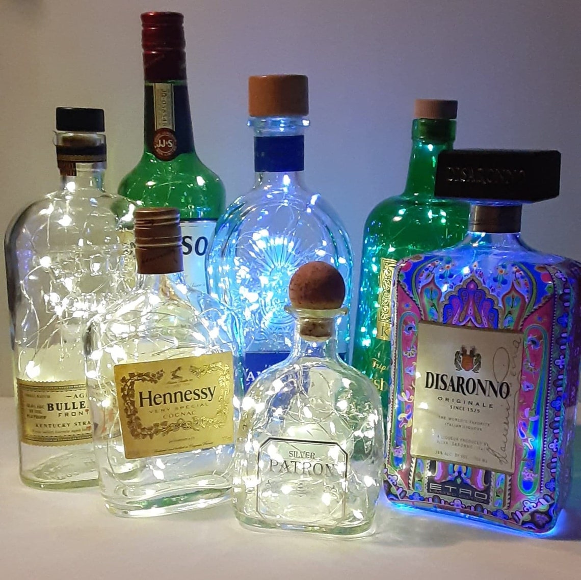 Bulleit Bourbon Liquor Bottle Light Etsy