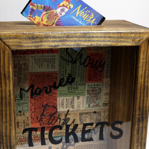Concert ticket Memory Shadow Box Etsy