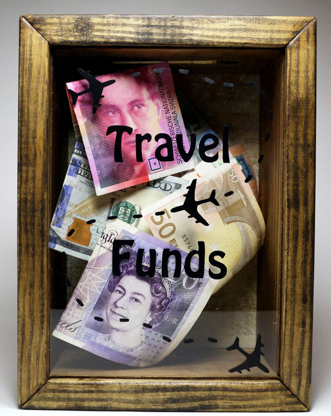 Travel Funds Shadow Box Adventure Funds Saving Box Vacation | Etsy