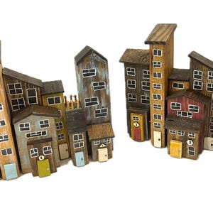 Old Village Rustic House, Wooden  Medieval Building, Home Decor, Mini House, Little Wood House, House as Ornament, Handmade