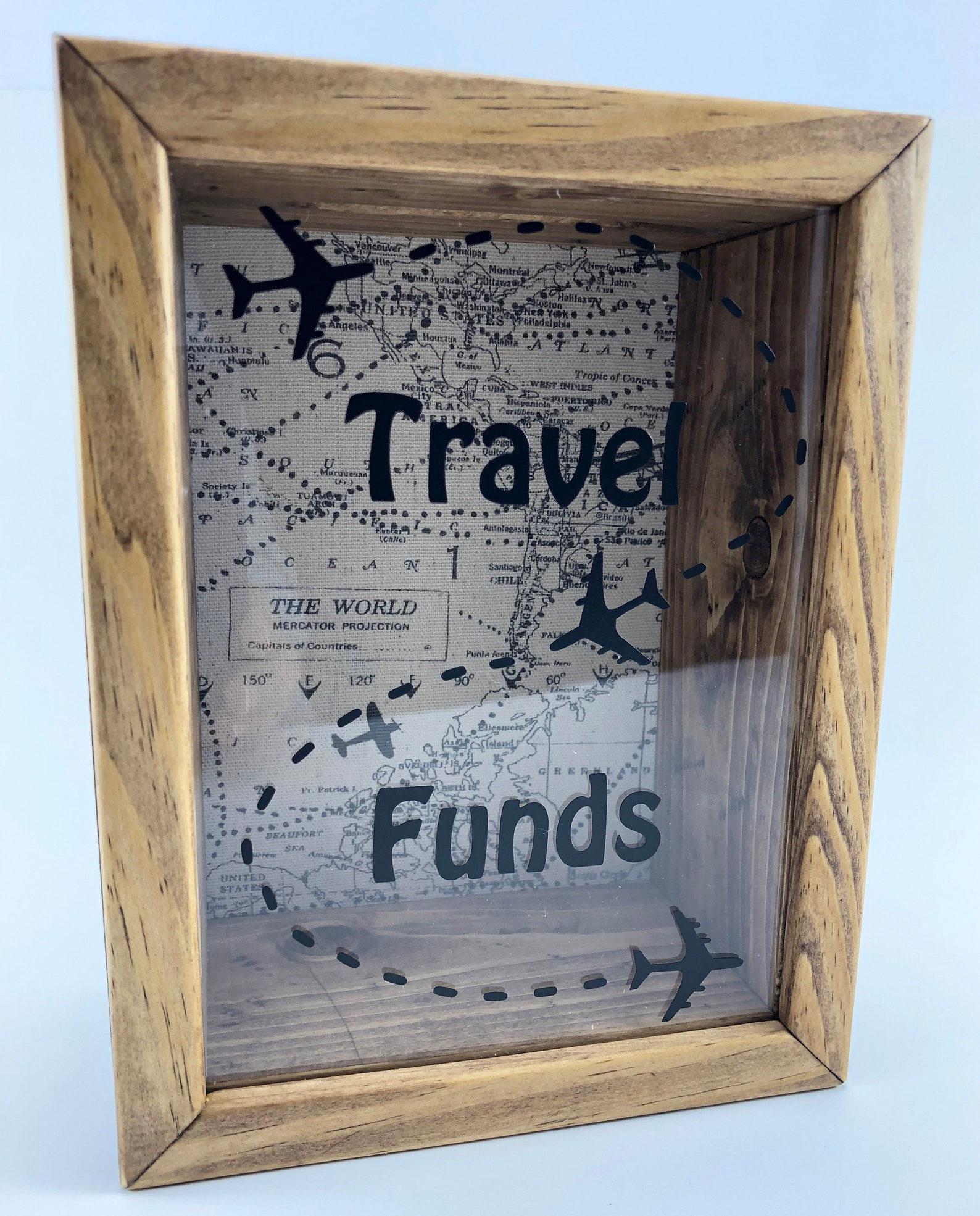 Travel Funds Shadow Box Adventure Funds Saving Box Vacation | Etsy