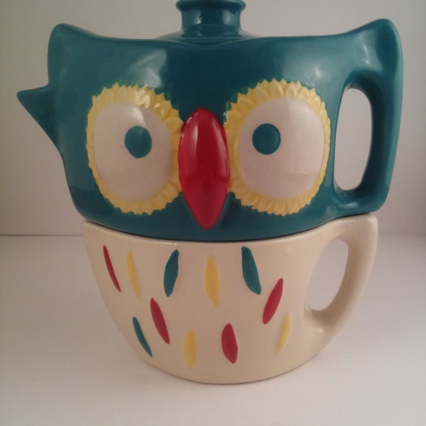 Colorful and Cute Owl Teapot