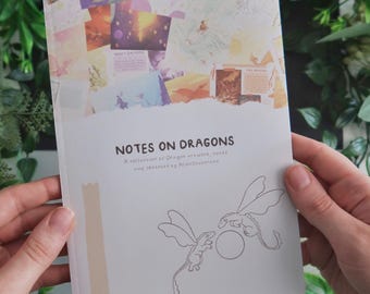 Notes on Dragons Art Book - Mini Art Zine - Original Artist Book - Fantasy Magic Illustration - Sketchbook Field Guide Aesthetic