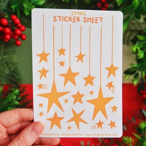 Naklejki świąteczne gwiazdy - świąteczny świąteczny prezent sezonowy - wypełniacz skarpet świątecznych do Bujo Scrapbook Bullet Journal Diary Planner