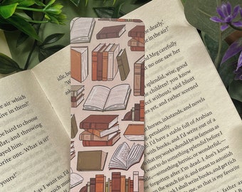 Books Bookmark - Reading Illustration Bookmark Gift - Cute Kawaii Pattern Digital Art - Reading Accessory, Stationery, Cozy