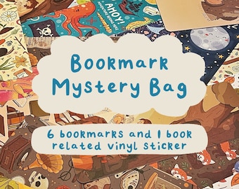 Bookmark MYSTERY BAG - Surprise Grab Bag - Book Lover Gift - Reading Accessory - Stocking Filler - Kawaii Cute, Dark Academia Stationery