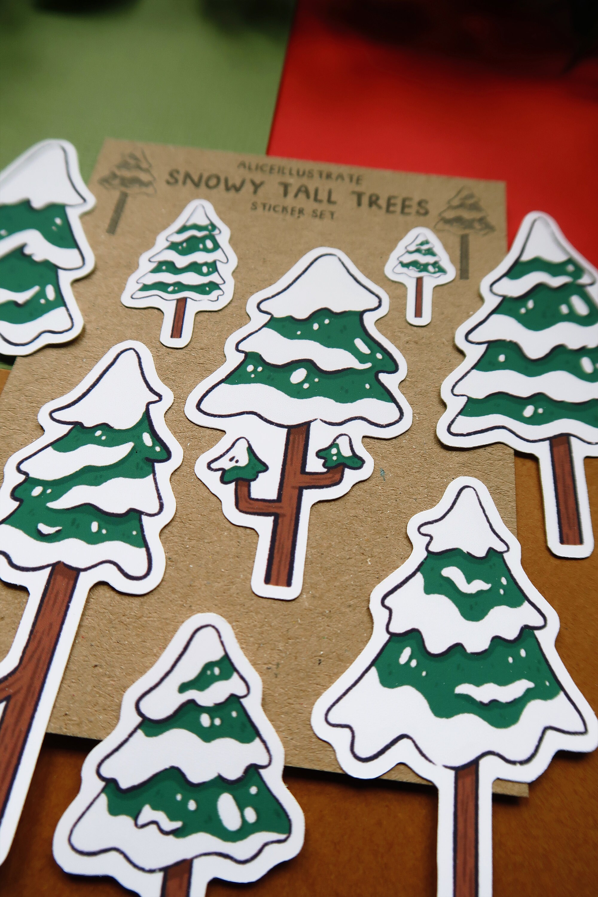 Tall Tree Sticker Pack - Nature Woodland Plant Life Outdoor Die Cut ...