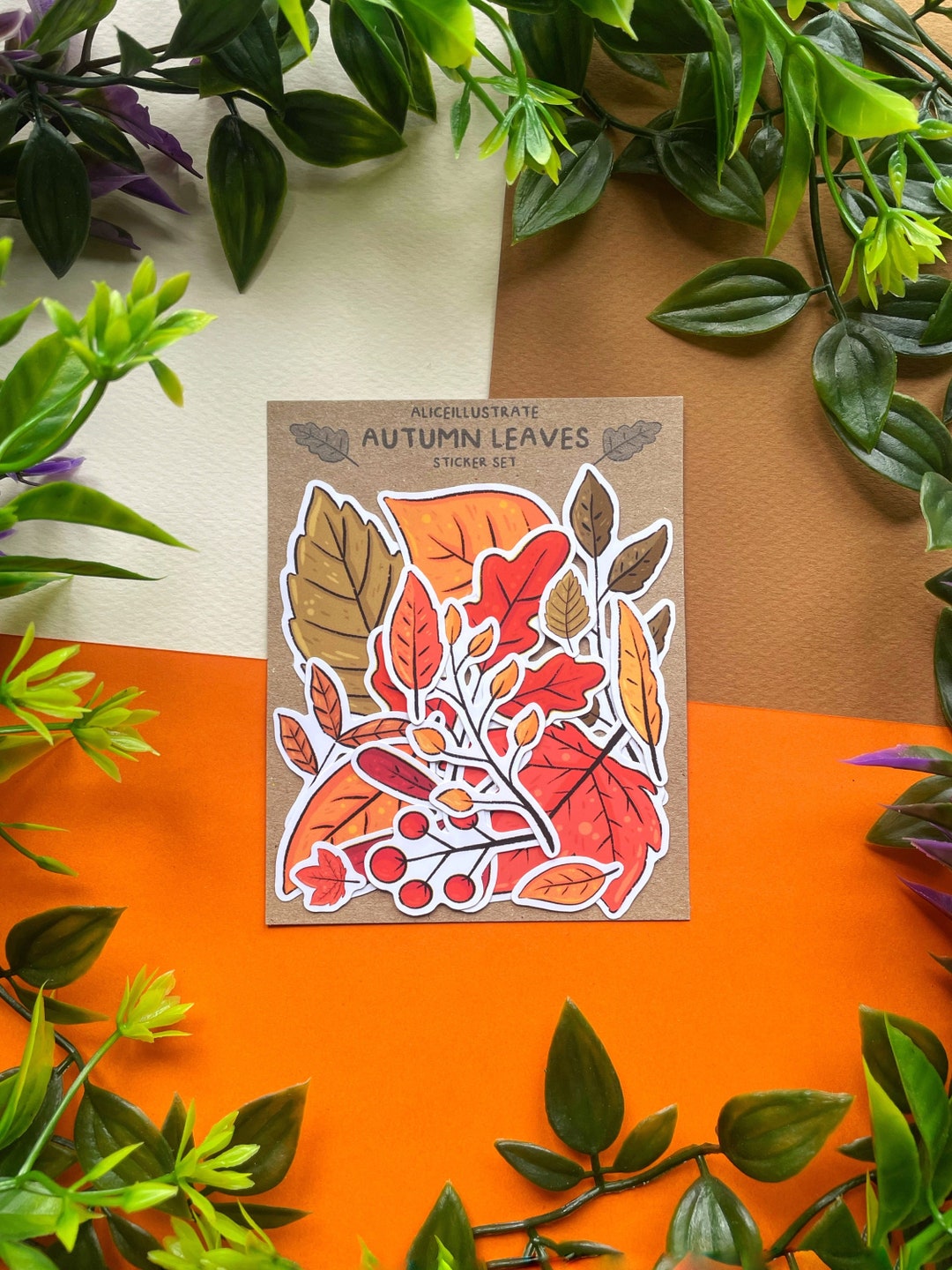 Autumn Leaves Sticker Pack Cozy Fall Nature Leaf Die Cut Kawaii ...