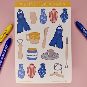 Stickervel Pottery Studio voor keramiekkunstenaar