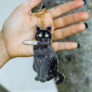 Self Defense Keychain - Black Cat Knuckle