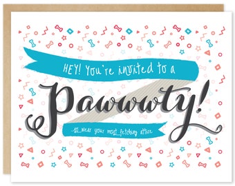 Handmade Blank Greeting Card – Pawwwty Invite