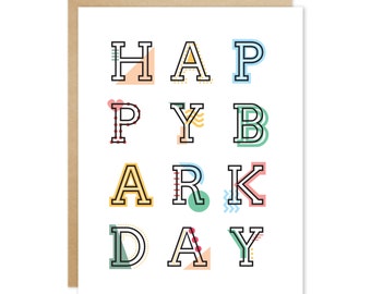 Handmade Birthday Greeting Card – Happy Barkday