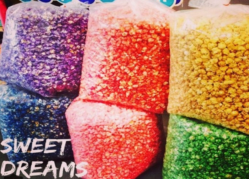 Hot Pink Candy Coated Vanilla Flavored Popcorn 15 Cup Bag Etsy