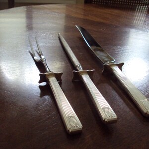 Vintage Silver-plate carving set