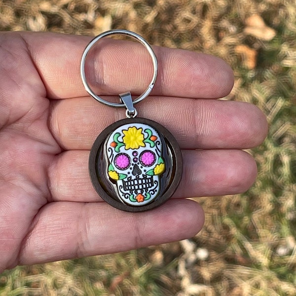 Colorful Skull Keychain, Skull Keychain Gift, Skull Keychain Gift, Skull Purse Accessory, New Driver Keychain Skull Gift, Skull Lovers