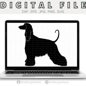 Afghan Hound Dog Svg Png Dxf Eps Jpg, Instant Digital File Download, Clipart Drawing Vector Graphic, Commercial Use