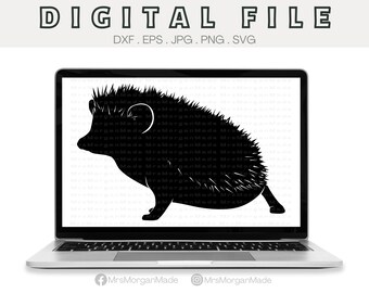 Hedgehog Svg Png Dxf Eps Jpg, Instant Digital File Download, Clipart Drawing Vector Graphic, Commercial Use