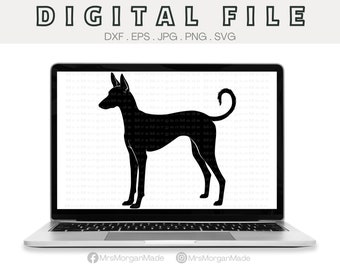 Ibizan Hound Dog Svg Png Dxf Eps Jpg, Instant Digital File Download, Clipart Drawing Vector Graphic, Commercial Use