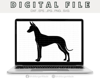 Pharaoh Hound Dog Svg Png Dxf Eps Jpg, Instant Digital File Download, Clipart Drawing Vector Graphic, Commercial Use