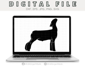 Toon Lamb Market Schapen Svg Png Dxf Eps Jpg, Instant Digital File Download, Clipart Tekening Vector Graphic, Commercieel gebruik