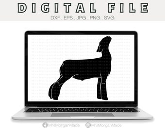 Show Lamb Market Sheep Svg Png Dxf Eps Jpg, Instant Digital File Download, Clipart Drawing Vector Graphic, Commercial Use