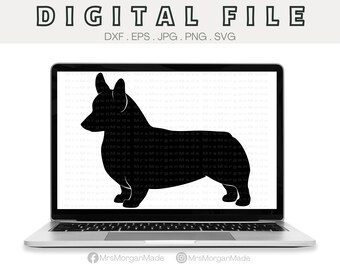 Pembroke Welsh Corgi Dog Svg Png Dxf Eps Jpg, Instant Digital File Download, Clipart Drawing Vector Graphic, Commercial Use