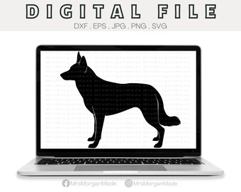 Border Collie Dog Svg Png Dxf Eps Jpg, Instant Digital File Download, Clipart Drawing Vector Graphic, Commercial Use