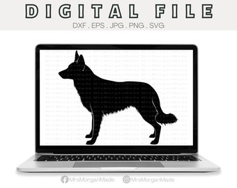 Border Collie Dog Svg Png Dxf Eps Jpg, Instant Digital File Download, Clipart Drawing Vector Graphic, Commercial Use