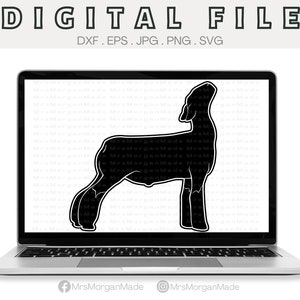 Show Lamb Market Sheep Layered Silhouette Svg Png Dxf Eps Jpg, Instant Digital File Download, Clipart Drawing Vector Graphic, Commercial Use