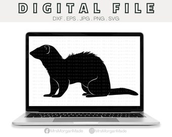 Ferret Svg Png Dxf Eps Jpg, Instant Digital File Download, Clipart Drawing Vector Graphic, Commercial Use